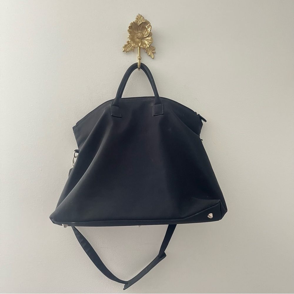 Vintage Hobo Black Nylon Overnight Bag